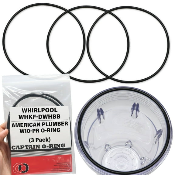 Captain O-Ring - Replacement O-Rings for Whirlpool WHKF-DWHBB WHKF-C9 & American Plumber W10-PR W10-OR 3 Pack