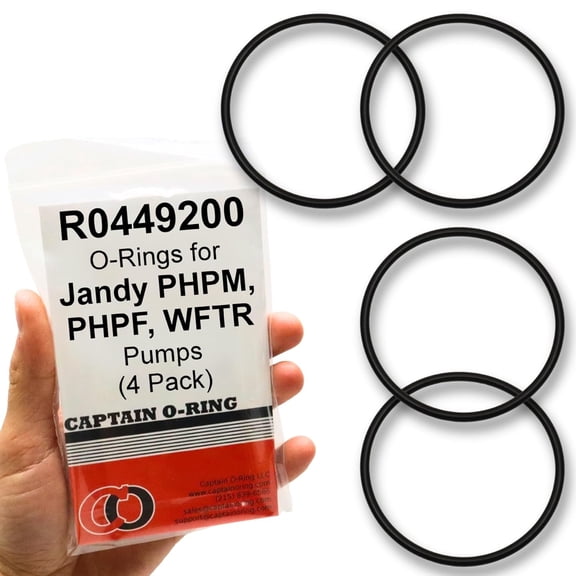Captain O-Ring Replacement R0449200 Tailpiece O-Rings for Jandy PlusHP PHPM PHPF, MaxHP MHPM, Water Feature WFTR Pool Pumps 4 Pack