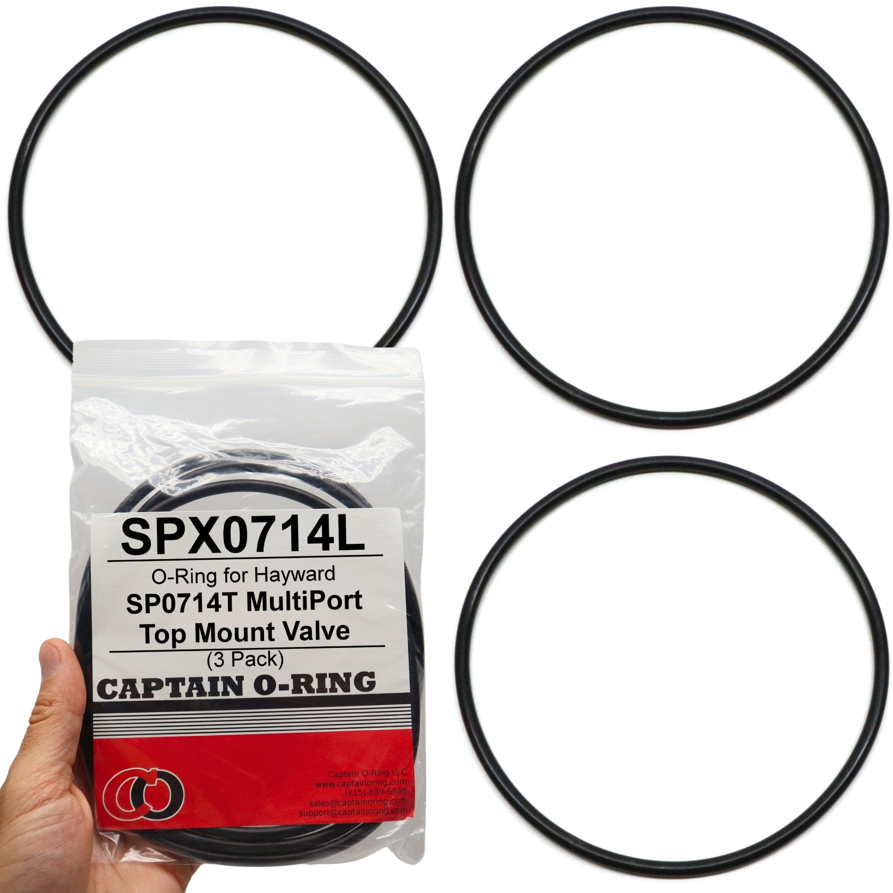 Black Rubber Replacement O-Rings for Water Filters, 3-Pack