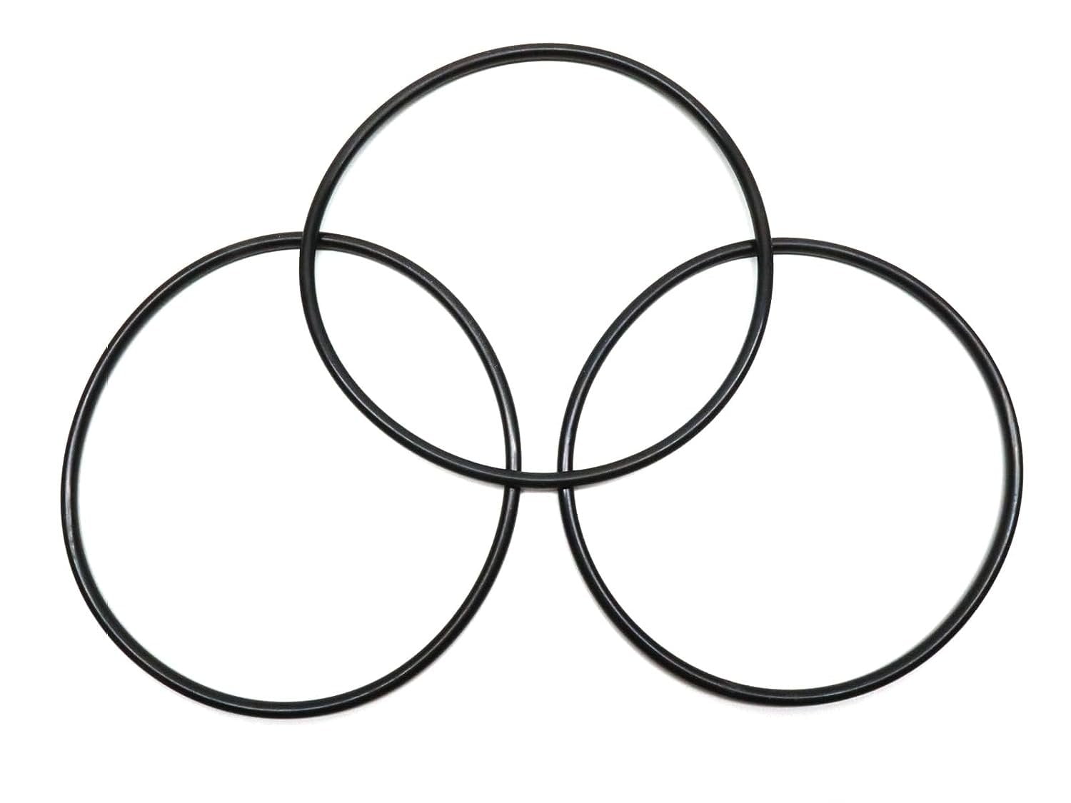 Black Rubber Replacement O-Rings for Water Filters, 3-Pack