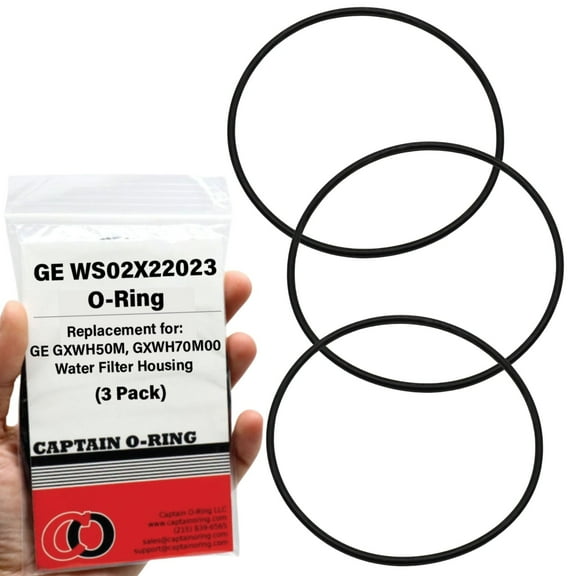 Captain O-Ring - Replacement WS02X22023 O-Rings for GE GXWH50M, GXWH70M00 Water Filter Housing 3 Pack