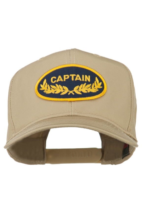 Captain Oak Leaf Military Patched Cap - Khaki OSFM