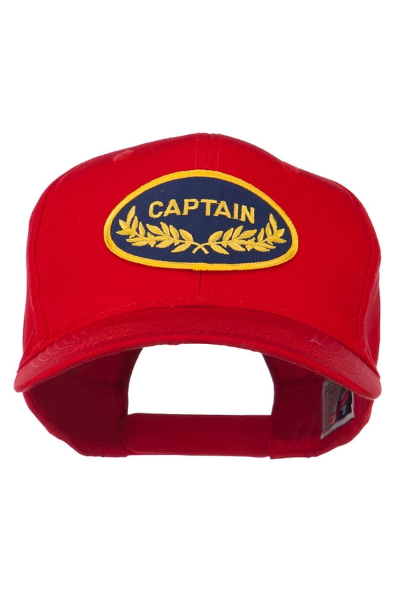 Captain Oak Leaf Military Patched Cap - Red OSFM