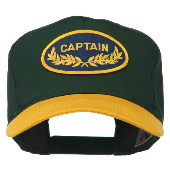 Captain Oak Leaf Military Patched Prostyle Cap - Gold Green OSFM