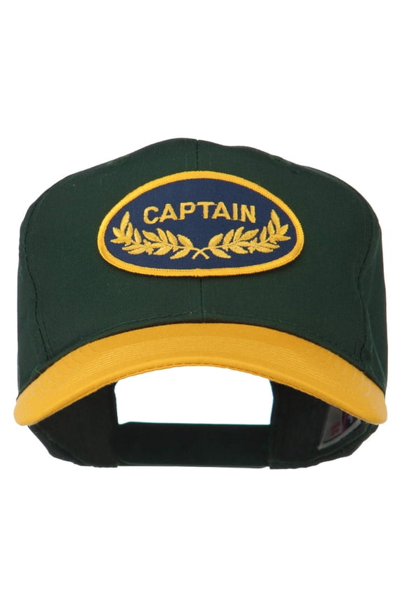 Captain Oak Leaf Military Patched Prostyle Cap - Gold Green OSFM