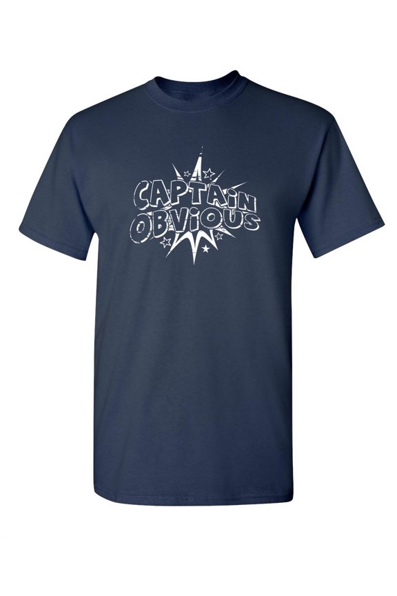 Captain Obvious Sarcastic Humor Graphic Novelty Funny Tall T Shirt