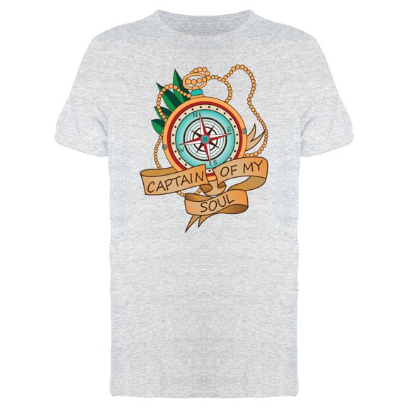 Captain Of My Soul Compass T-Shirt Men -Image by Shutterstock, Male Small
