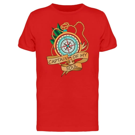 Captain Of My Soul Compass T-Shirt Men -Image by Shutterstock, Male x-Large
