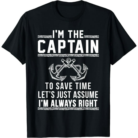 Captain Of The Boat - Cotton T-Shirt Cotton T-Shirt