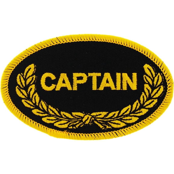 Captain Oval Patch Blue & Yellow 3"