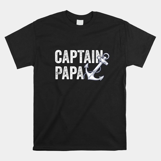 Captain Papa Pontoon Gift Lake Sailor Fishing Boating Shirt