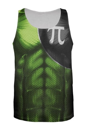 Captain Pi the Irrational Superhero All Over Mens Tank Top Multi LG