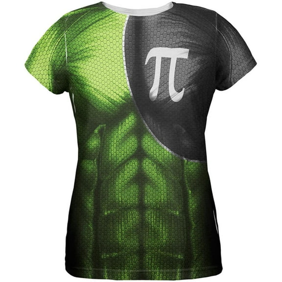 Captain Pi the Irrational Superhero All Over Womens T Shirt Multi MD