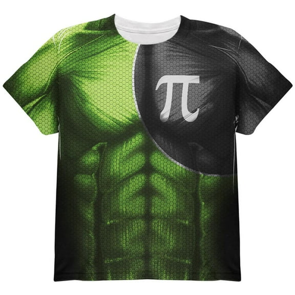 Captain Pi the Irrational Superhero All Over Youth T Shirt Multi YLG