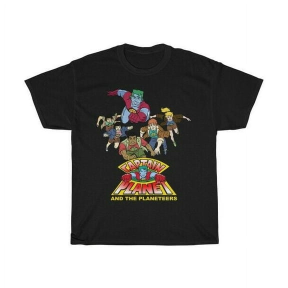 Captain Planet Group T-Shirt New Small Med Large XL Cartoon Planeteers