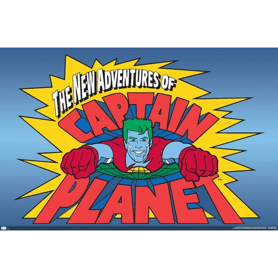 Captain Planet and The Planeteers - Logo Wall Poster, 14.725" x 22.375"