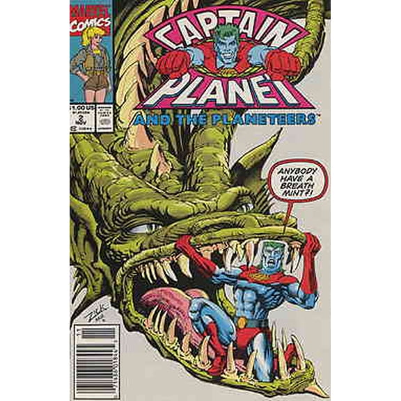 Captain Planet and the Planeteers #2 (Newsstand) VF ; Marvel Comic Book