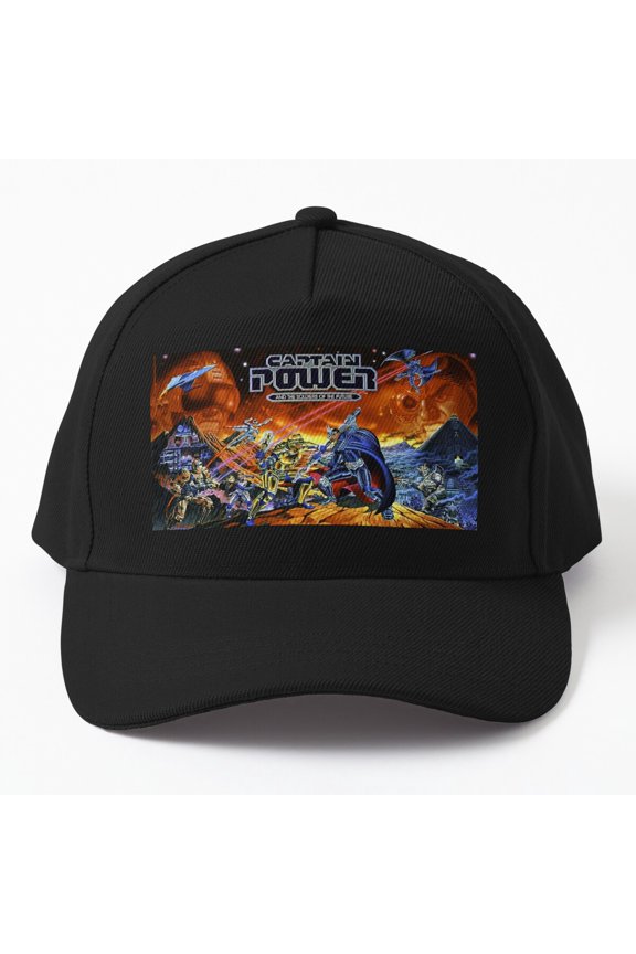 Captain Power Soldiers Future 2 Baseball Cap, Sci-Fi Military Character Graphic Design, Hat