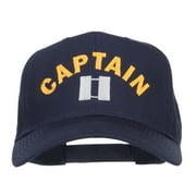 Captain Rank Logo Embroidered Cap - Navy OSFM