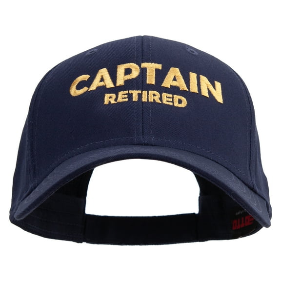 Captain Retired Embroiderd Low Profile Cap - Navy OSFM