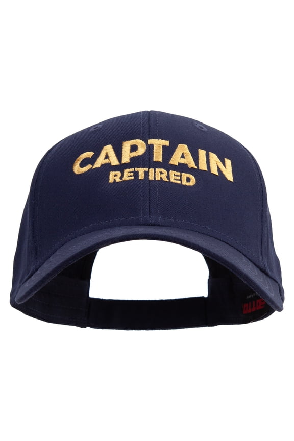 Captain Retired Embroiderd Low Profile Cap - Navy OSFM