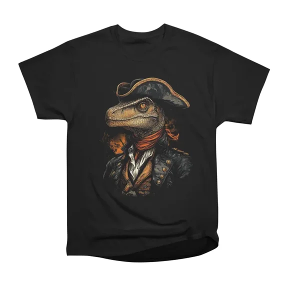 Captain Rex Thunderjaw Pirate Dino T-Shirt Tee Gift For Him Merch For Her Apparel For Frie
