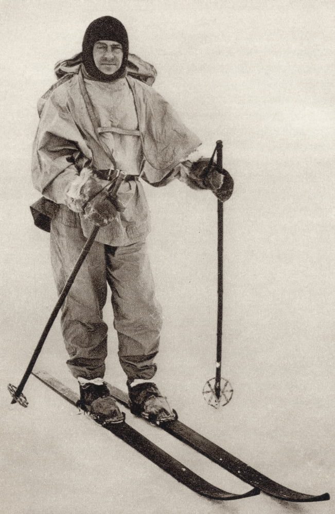 Captain Robert Falcon Scott 1868 To 1912 British Royal Navy Officer And Antarctic Explorer From South With Scott By Rear Admiral ERGR Evans Canvas Art - Ken Welsh Design Pics (11 x 18)