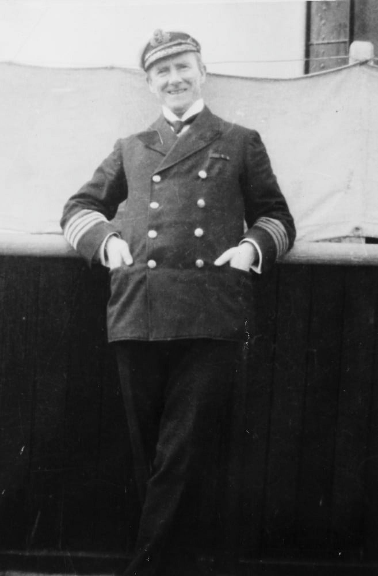 Captain Rostron of the Carpathia 1912 Canvas Art - George G Bain (18 x 24)