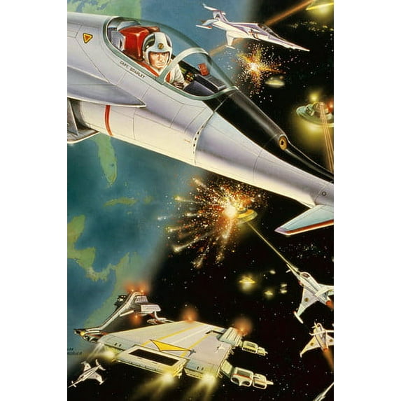 Captain Scarlet and the Mysterons Angel Interceptors engage enemy 24x36 Poster