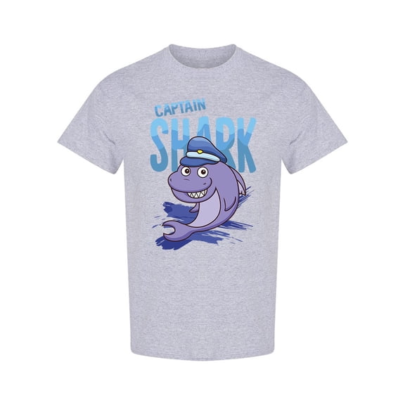 Captain Shark T-Shirt Men -Image by Shutterstock, Male Large