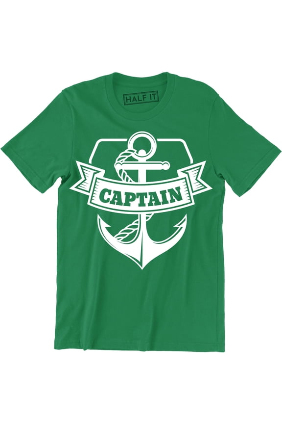 Captain Ship Anchor Sailor Diver Sailing Boat Outdoors Water Men's Tee Shirt