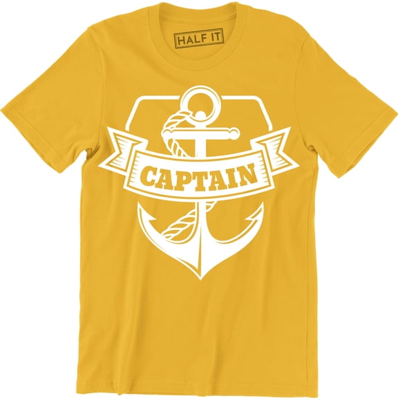 Captain Ship Anchor Sailor Diver Sailing Boat Outdoors Water Men's Tee Shirt