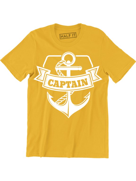 Captain Ship Anchor Sailor Diver Sailing Boat Outdoors Water Men's Tee Shirt