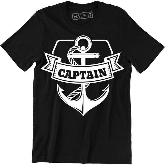 Captain Ship Anchor Sailor Diver Sailing Boat Outdoors Water Men's Tee Shirt