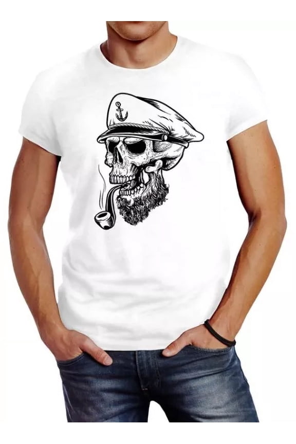 Captain Skull Beard Captain Skull Bard Sailor Skull Slim Tshirt Unisex S-5XL Hot Trending Shirt, Vintage Birthday Gift