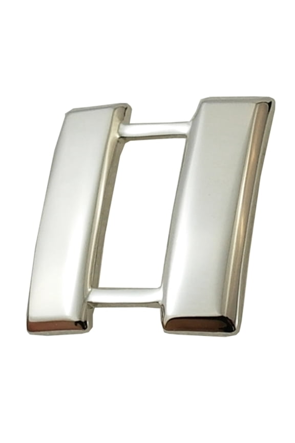 CAPTAIN Mini Smooth Insignia Pins, Silver Finish, 3/4" High, Pair