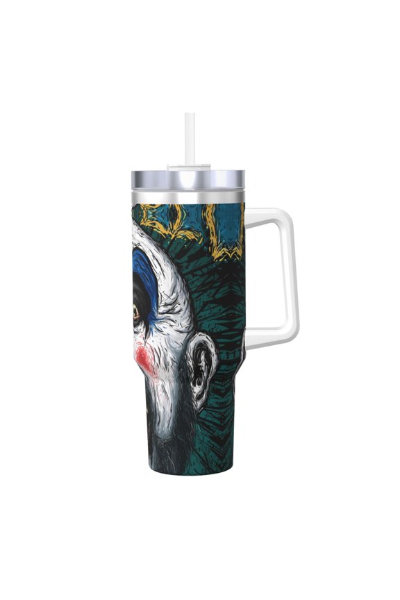 Captain-Spaulding 40 Oz Car Cap, Tumbler With Handle Water Bottle Travel Cup For Car Drink Cold And Hot Stainless Steel Double Wall Insulated Coffee Mug