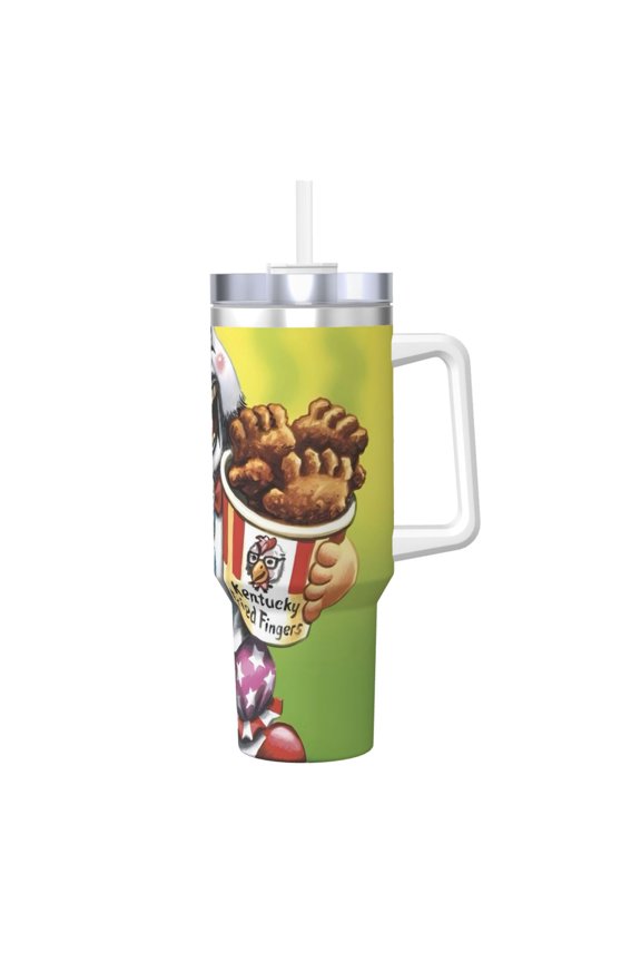 Captain-Spaulding 40 Oz Car Cap, Tumbler With Handle Water Bottle Travel Cup For Car Drink Cold And Hot Stainless Steel Double Wall Insulated Coffee Mug