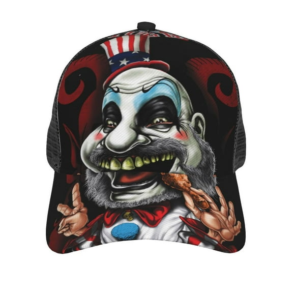 Captain Spaulding Baseball Cap Trucker Hat Mesh Ball Curved Brim Snapback Hat Adjustable Classic Men Women Hat