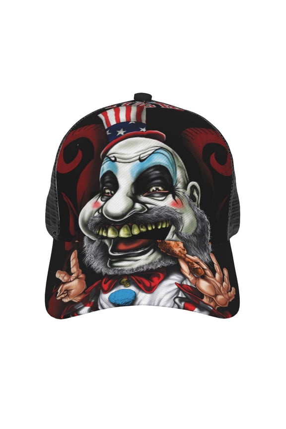 Captain Spaulding Baseball Cap Trucker Hat Mesh Ball Curved Brim Snapback Hat Adjustable Classic Men Women Hat