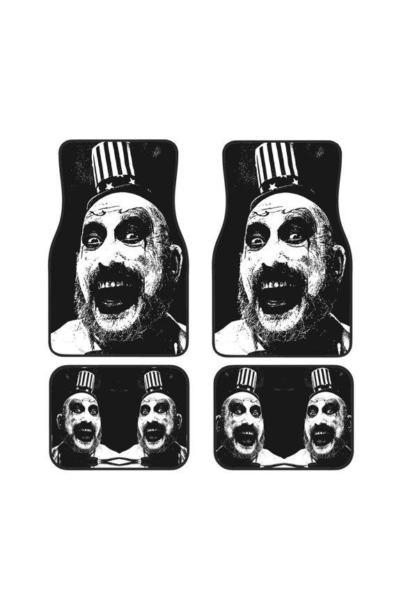 Captain Spaulding Car Foot Mat Set Of 4 Pieces (Front & Rear) Soft Thickened Non Slip Waterproof Automotive Floor Mats For Suv Sedan Car Van