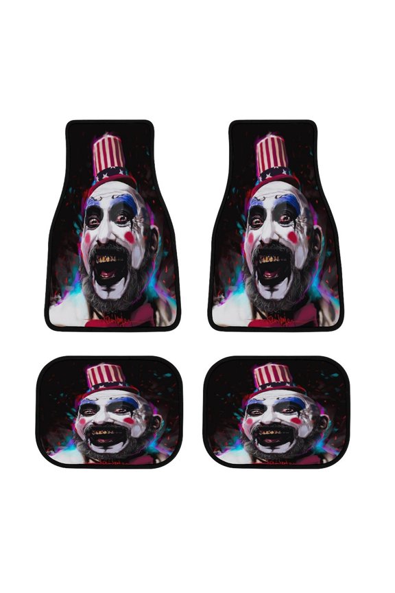Captain Spaulding Car Mats Set 4 Pieces with Double Stitch Line Anti-Slip Backing Design Universal Fit for Most Vehicles