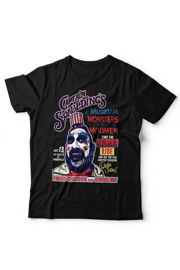 Captain Spaulding Horror Retro Classic Sid Haig Zombie Halloween Style Unisex T-Shirt, up to size 5XL