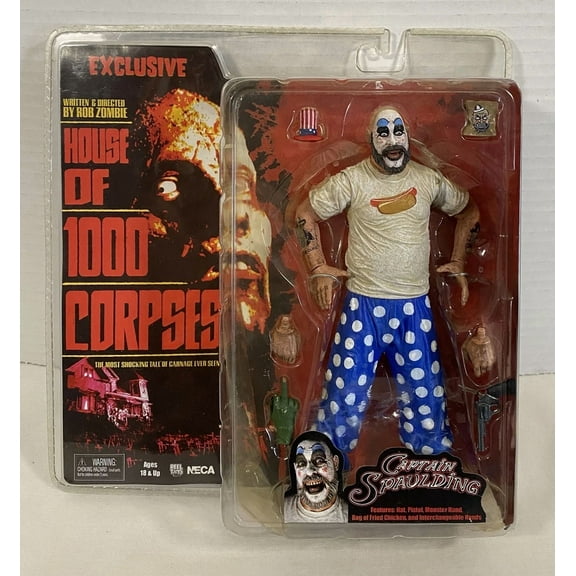 Captain Spaulding House of 1000 corpses NECA figure Rob zombie Damaged package