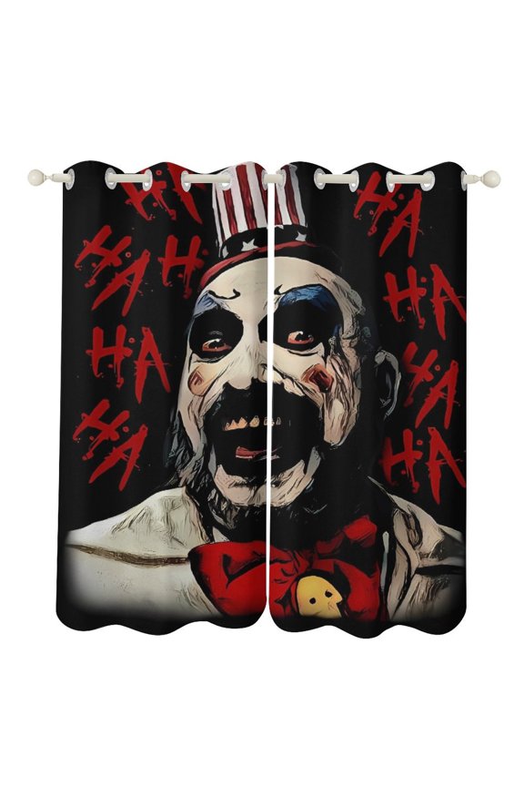 Captain Spaulding Curtain Blackout Thermal Insulated Drapes Bedroom Perforated Curtains for Kids Room, Bedroom, Living Room 2 Panels 52"x72"