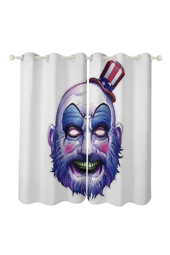 Captain Spaulding Curtain Blackout Thermal Insulated Drapes Bedroom Perforated Curtains for Kids Room, Bedroom, Living Room 2 Panels 52"x72"