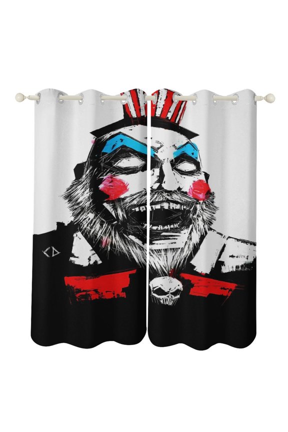Captain Spaulding Curtain Blackout Thermal Insulated Drapes Bedroom Perforated Curtains for Kids Room, Bedroom, Living Room 2 Panels 52"x84"