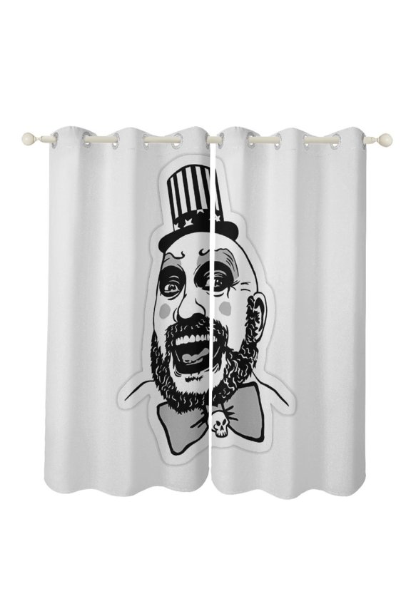 Captain Spaulding Curtain Blackout Thermal Insulated Drapes Bedroom Perforated Curtains for Kids Room, Bedroom, Living Room 2 Panels 52"x84"