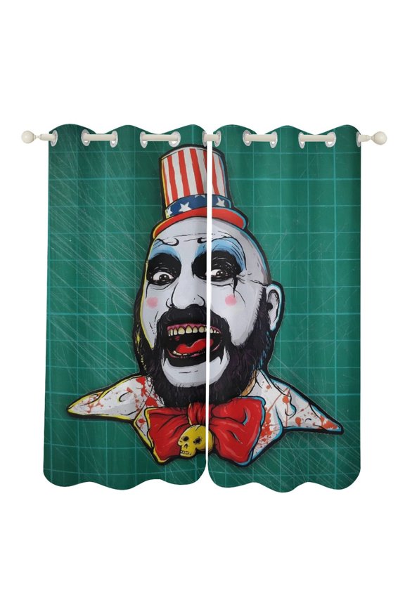 Captain Spaulding Curtain Blackout Thermal Insulated Drapes Bedroom Perforated Curtains for Kids Room, Bedroom, Living Room 2 Panels 52"x84"