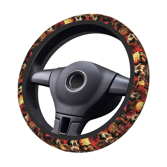 Captain Spaulding Steering Wheel Cover Elastic Stretch Breathable Vehicle Steering Wheel Protector Car Interior Accessories